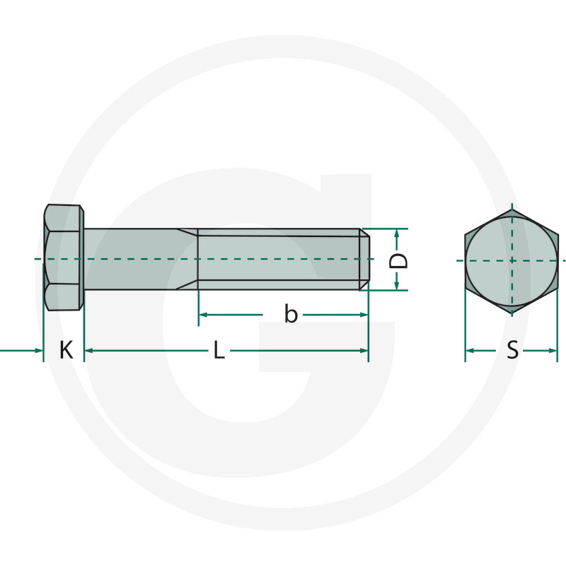 Surub *14,29 (9/16") UNC L - 57.15 mm 485931210 [2]