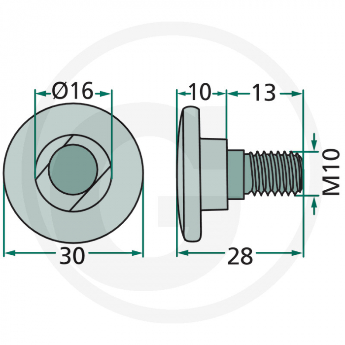 Surub coasa Kuhn Ø 16.25 56210100 80201047 52556210100   [2]