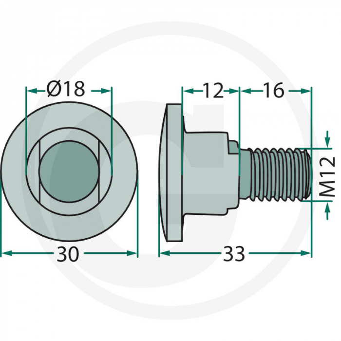 Surub coasa Kuhn Ø 18 56115800+80201240 CC19994   [2]