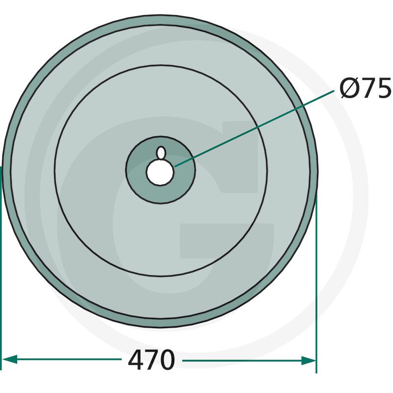 Taler coasa Vicon/PZ CM 215, Ø470 mm, gaura Ø75 mm [2]