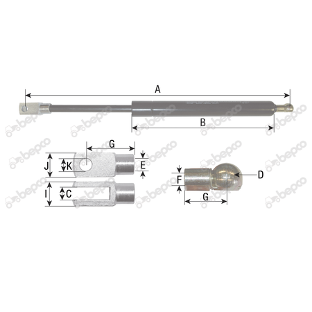 Telescop capota John Deere  [3]