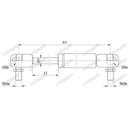 Telescop usa Massey Ferguson 120 x 250 mm 30/872-3 303385316 3301487M91 [2]