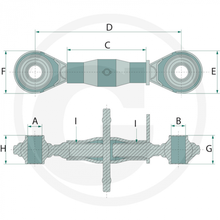 Tirant central 770/1020 M30x3 20011583 [2]