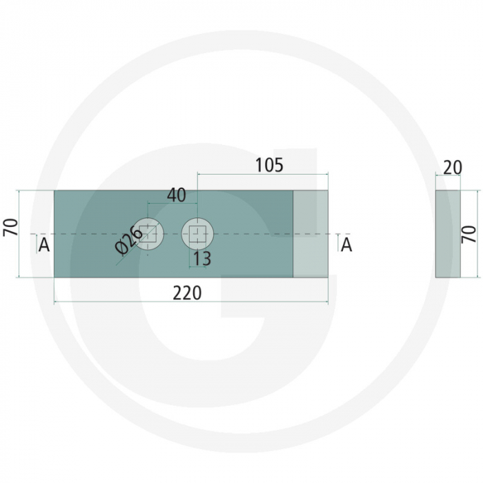 Varf brazdar cultivator Quivogne 340009 340009 20061 20051   [3]