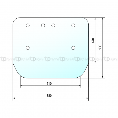 Tipuri de tractoare: T5.95, T5.105, T5.115 - Geam spate New Holland B83065 65017093 84327955  