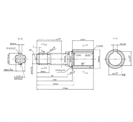 Adaptor priza cardan 1-3/8"- 6Z x 30 mm 671017 8716106136605 [4]