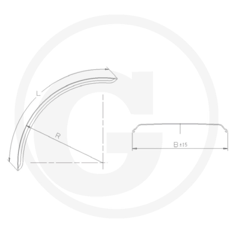 Aparatoare noroi  320 x 1070 mm   John Deere [7]
