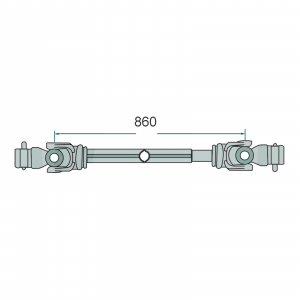 Cardan antrenare  L 860 mm, G3/G4, F22, 24 × 61 mm, 1 3/8” Z6  377086022912 4059139047413 [1]