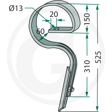 Arc cultivatoare 32x12 1801.0562   [1]