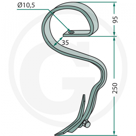 Arc cultivatoare 1802.1019R 00019933 RG00019933 E19933   [1]