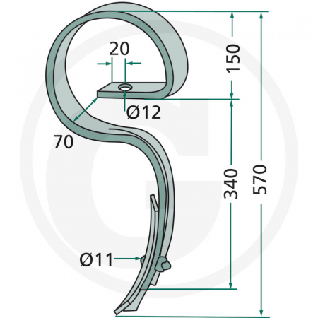 Arc cultivator 1801.1101 300502 KK300502   [1]
