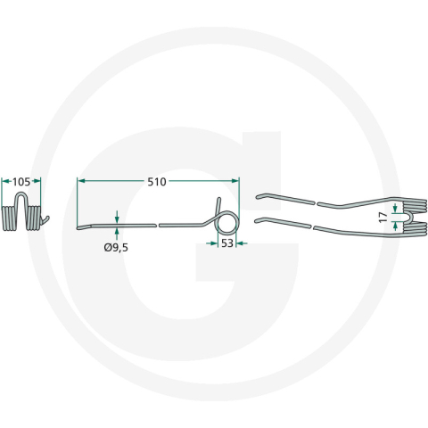Arc grebla/intorcatoare Kuhn GRS 57644010 Kuhn [1]
