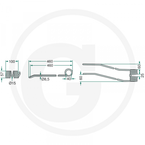 Arc grebla rotativa L460 mm Pottinger [1]