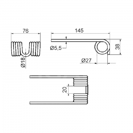 Arc pick-up Krone 938158. 2.420.05 937920  800-0027 WZOR-27.04 57-0032 LS60017 [1]