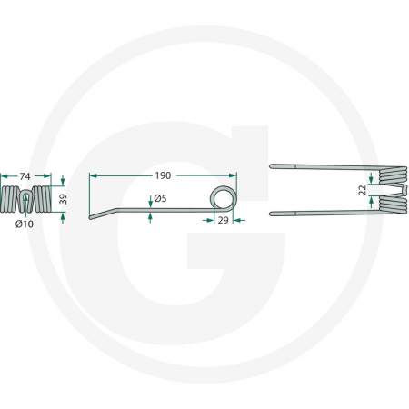 Arc pick-up Welger RP 5250940522100/10 0940522100 0343120000 44161.10   [1]