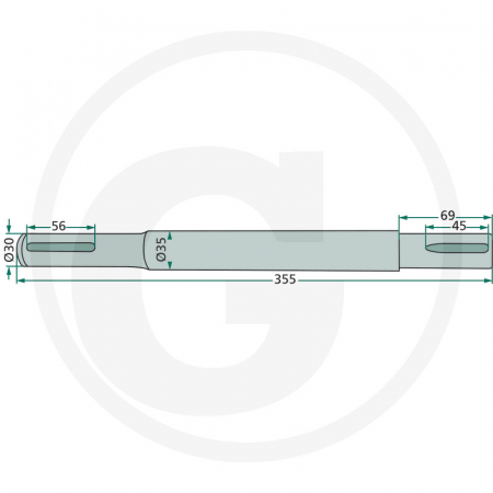 Ax coasa Deutz-Fahr KM24 06563620 1.1093.020.106.00 [1]