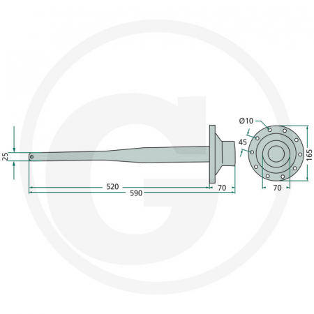 Ax cositoare Kuhn ET-0319 TF-254 ET-0157 VGET0319 [1]