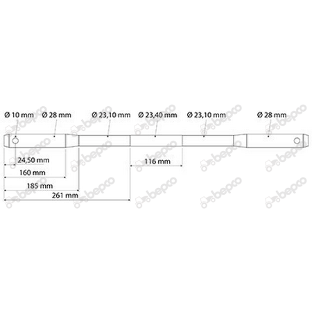 Ax ridicare tiranti - John Deere seria 40-50 26/6678-16 L41197 [1]