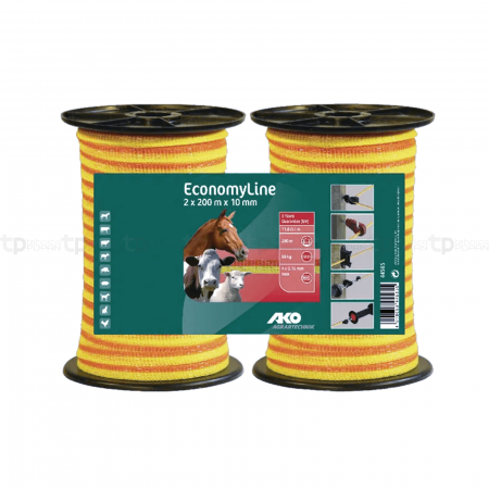 Sfoară Gard - Banda gard electric 2 x 10 mm / 200 m 4018653445655 44565  