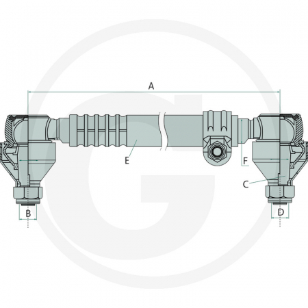 Bara de directie Case IH L1260 M24/18x1 38702027 T8-510-030-010-39 3216556R91   [1]