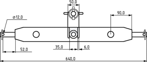 Bara Remorcare 3 Puncte Kramp Cat. 1 640 mm 2500 kg TL15081 | Tehnica Popan [2]
