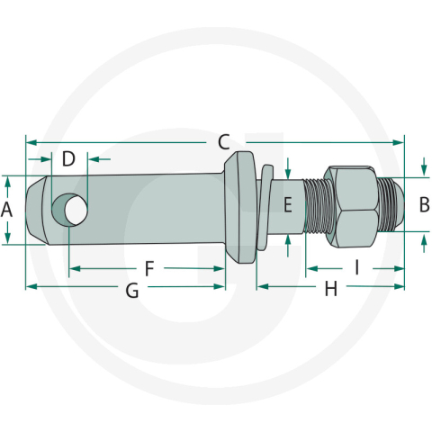 Bolt tirant lateral cu filet M22x28 mm   [1]