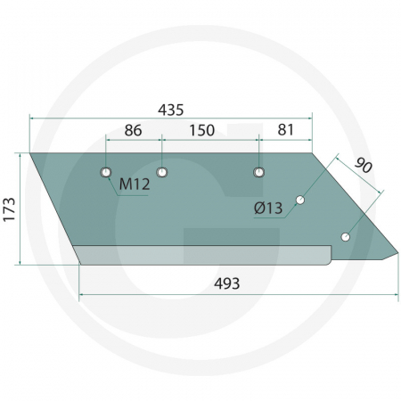 Brazdar cu varf reversibil plug Brix 405127 56019  405127   [1]