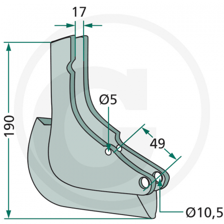 Brazdar patina semanatoare Kleine 99.KL-02 810210 KL810210 15-450-25   [1]