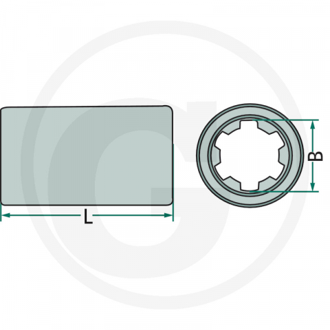 Bucsa cardan 1 1/8" 6 dinti  [1]