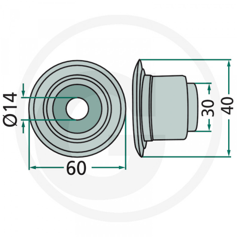 Bucsa centrare rulment coasa Krone [1]