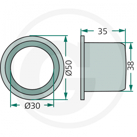 Bucsa coasa Deutz-Fahr, Pottinger 64706228402F 06228402 1.1017.020.169.00   [1]