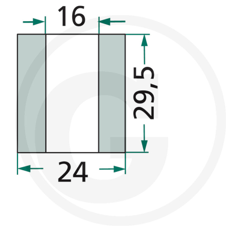 Bucsa cutit tocator *16 x 24 x 29.5 mm  Kuhn [1]