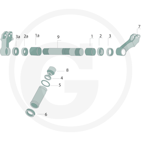 Bucsa stanga ax ridicare monobloc Fiat / Ford / New Holland, 62,8 x 68,2 x 40 mm | Tehnica Popan [1]