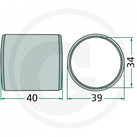 Bucsa grebla Niemeyer 39x34x40 mm 541723 BMZ3440S   [1]