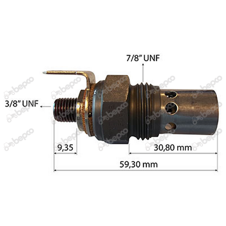 Bujie incandescenta - Landini 12V- 7/8'' UNF - L 59 MM 30/60-3 26/60-6 0245885 031.222.45.06 1000085768 1034736001 [2]