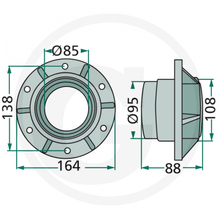 Butuc coasa KM 22* 85/90 7006295640 64706295640F   [1]