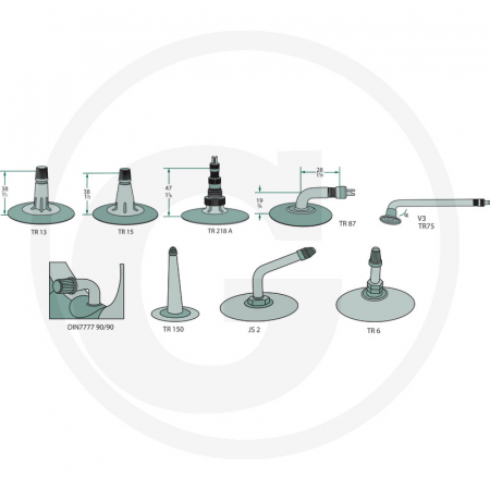 Camera anvelopa 4.00-8 cu valva indoita 8104.00-8/87 147490189 [1]