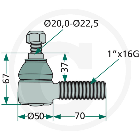 Cap bara combina John Deere C20x22 M25 AH21345, AH 21345 John Deere [1]