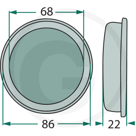 Capac rulment coasa Deutz-Fahr 64706228352F 06228352 1.1017.010.154.00   [1]