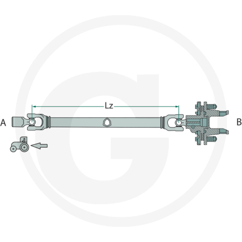 Cardan antrenare cu Ambreiaj cu disc 1210 mm B6,P7/P9  Blueline [1]
