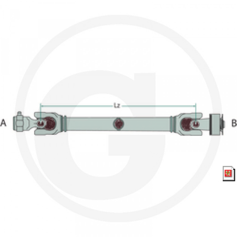 Cardan antrenare  L 860 mm, G5/G6, F24, 32 × 76 mm, 1 3/8” Z6 - Ambreiaj 377086024956R 4059139047772 [1]