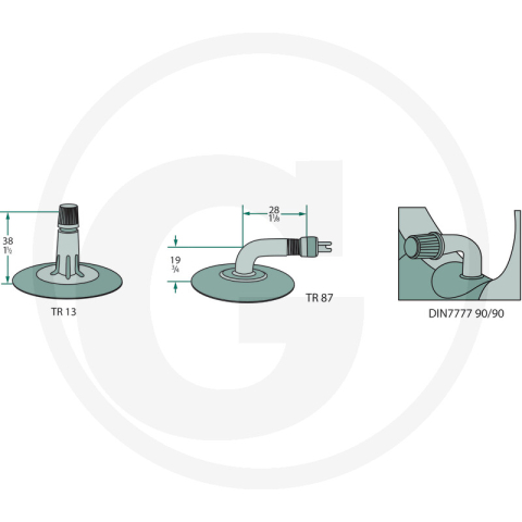 Cauciuc cu camera,linii marunte,3.50-8 3508 Deutz Fahr [1]