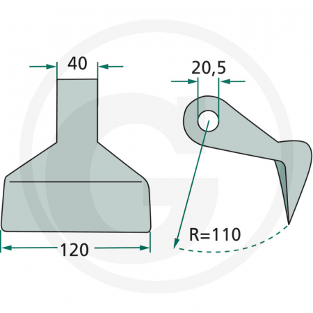 Ciocan cutit tocator Cabe 63-RM-4-20 cu Ø20 63-RM-4-20   [1]