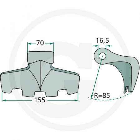 Ciocan cutit tocator Chabas 63-RM-3 cu Ø16 63-RM-3   [1]