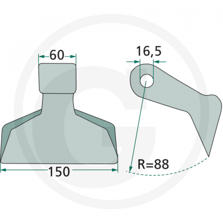 Ciocan cutit tocator Gestin 63-RM-1-16 cu Ø16 63-RM-1-16   [1]
