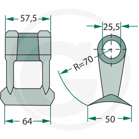 Ciocan cutit tocator Mulag 63-RM-14 cu Ø25 63-RM-14 101024   [1]