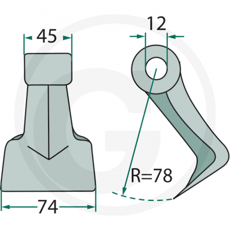 Ciocan cutit tocator Palladino 63-RM-97 cu Ø12 63-RM-97   [1]