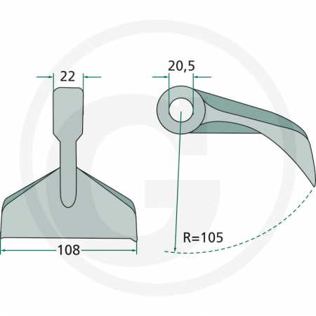 Ciocan cutit tocator Perfect 63-RM-7 cu Ø20 63-RM-7 13665   [1]