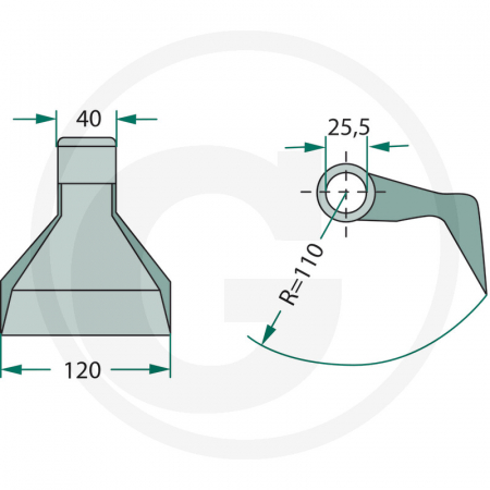 Ciocan cutit tocator Quivogne 63-RM-4-25 cu Ø25 63-RM-4-25   [1]