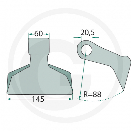Ciocan cutit tocator Terral 63-RM-1-20 cu Ø20 63-RM-1-20   [1]